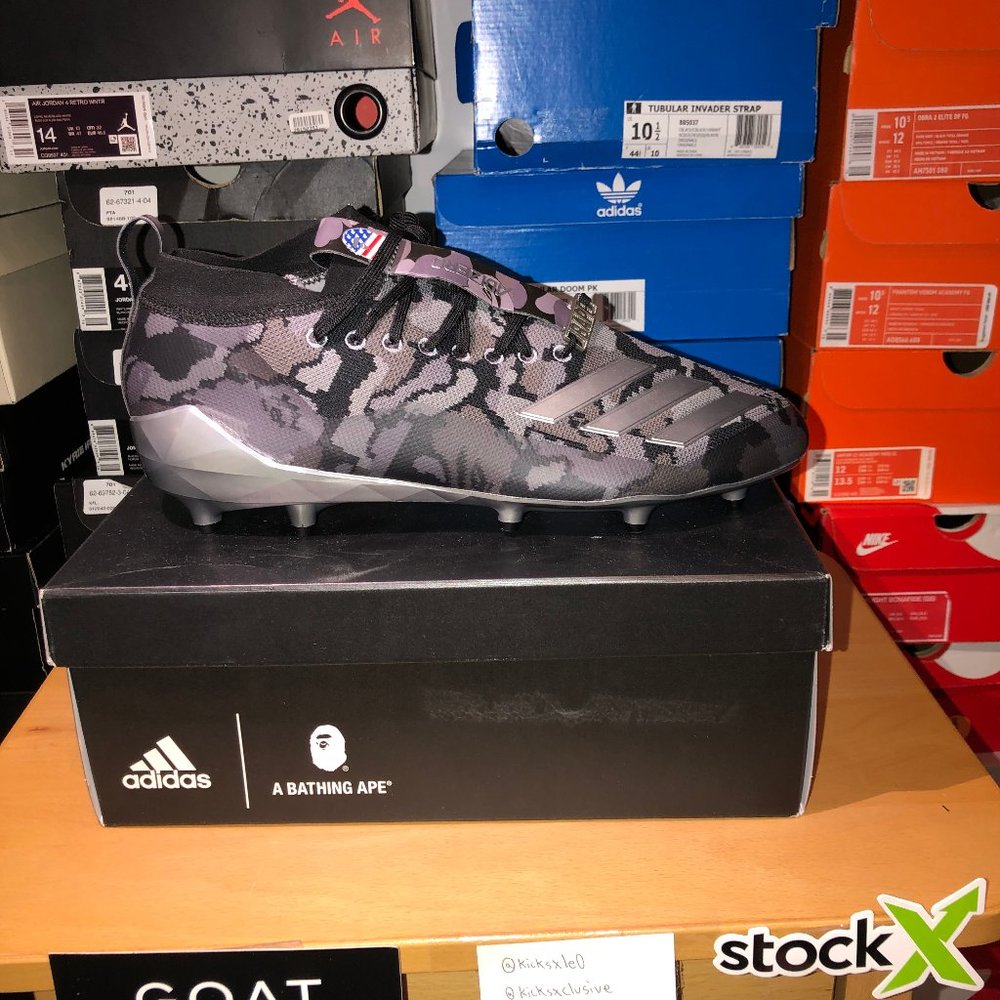 Adidas X Bape cleats black camo